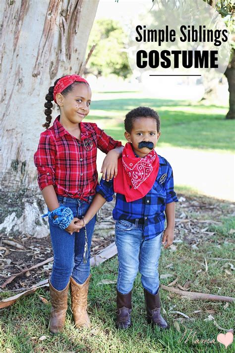 Simple Siblings Costumes: DIY Halloween Western Wear