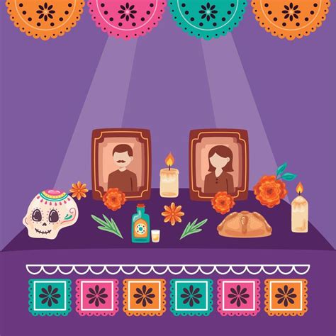 dia de los muertos religious altar 11176495 Vector Art at Vecteezy