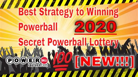 Best Strategy to winning Powerball | Secret Lottery Strategy to Winning Powerball 2020 - YouTube