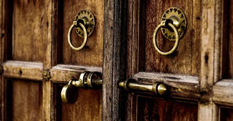 Brown Wooden Door With Locks · Free Stock Photo
