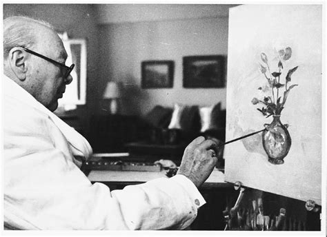 Churchill painting in his later years - International Churchill Society