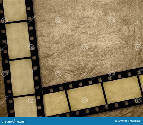 Film Stripes on Grungy Paper Stock Illustration - Illustration of movie, digital: 7099423