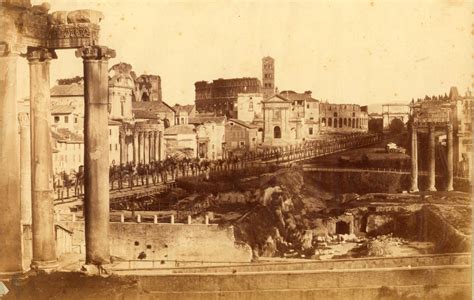 Rome. Roman Forum before the excavations, seen from the Capitoline hill | Archivio Fotografico