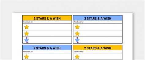 Two Stars and a Wish Template - Ditch That Textbook