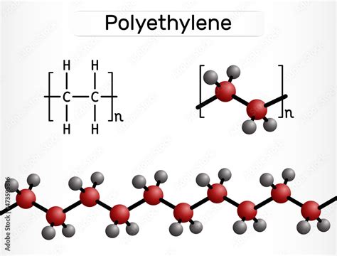 Vetor de Polyethylene, polythene, PE, polyethene, poly(methylene ...