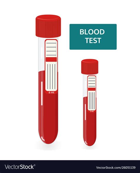 Blood test in tube Royalty Free Vector Image - VectorStock