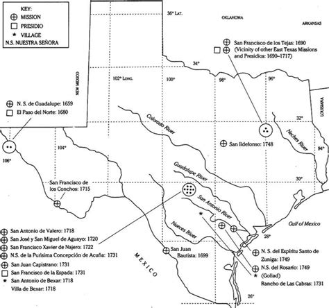 Map Of Spanish Missions In Texas - Cape May County Map