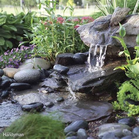 Low-Maintenance Water Feature - Low maintenance is key with this outdoor water feature. O ...