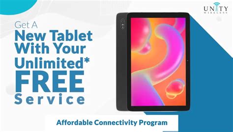 Unity Wireless Free Tablet (Eligibility, Application, Offer)