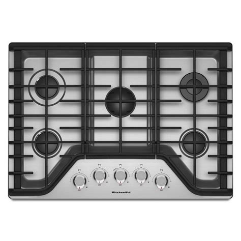 Shop KitchenAid 5-Burner Gas Cooktop (Stainless Steel) (Common: 30-in; Actual: 30-in) at Lowes.com