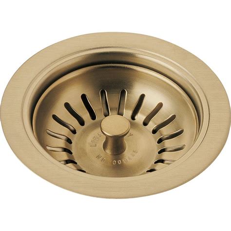 Delta 4-1/2 in. Kitchen Sink Flange and Strainer in Champagne Bronze-72010-CZ - The Home Depot