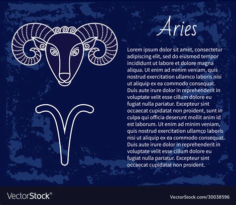 Aries astrology element for horoscope zodiac sign Vector Image