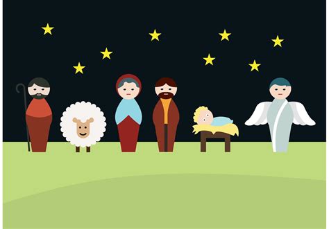 Manger scene / Nativity scene - Download Free Vector Art, Stock ...