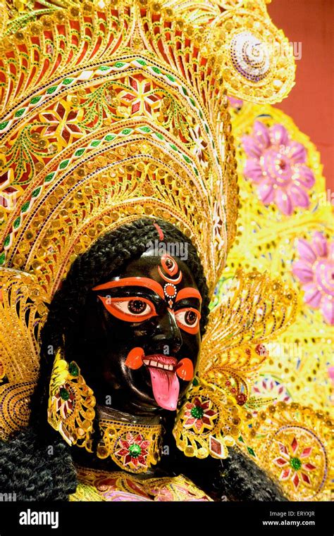 Image of goddess Kali puja ; Calcutta ; West Bengal ; India Stock Photo ...