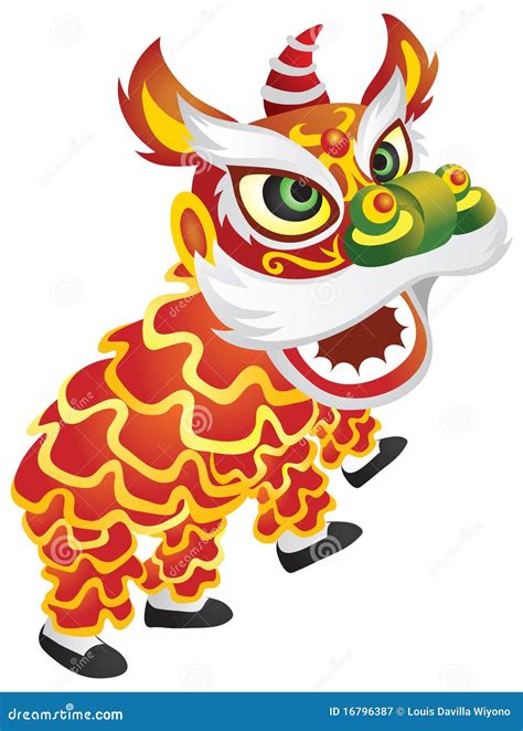 Chinese Dragon Dance Cartoon Vector | CartoonDealer.com #16796387