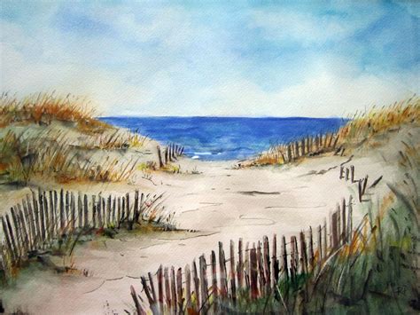 Beach Shore, Print of Original Watercolor Painting, Beach Art ...