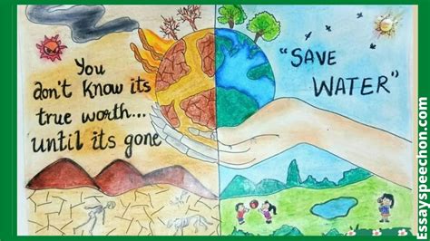Save Water Save Life Poster Drawing