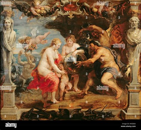 Thetis receiving armour for Achilles from Hephaestus modello Stock Photo - Alamy