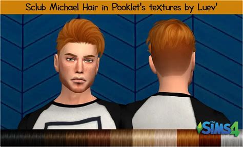 Mertiuza: Sclub`s Michael-n2 hair retextured - Sims 4 Hairs