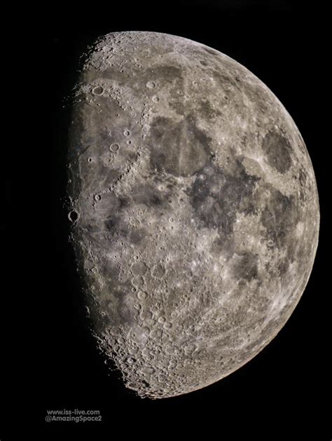 Moon shot - through a 10 inch dobsonian telescope : r/space