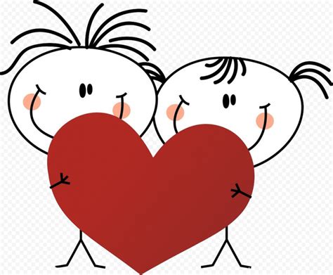 HD Drawing Clipart Lovely Couple Valentine PNG | Citypng