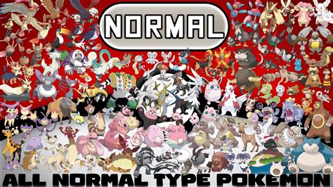 Every Normal Type Pokémon & Bidoof! - YouTube