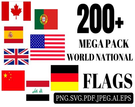 World Country Flags SVG Countries Flag SVG, All National Flags Bundle ...