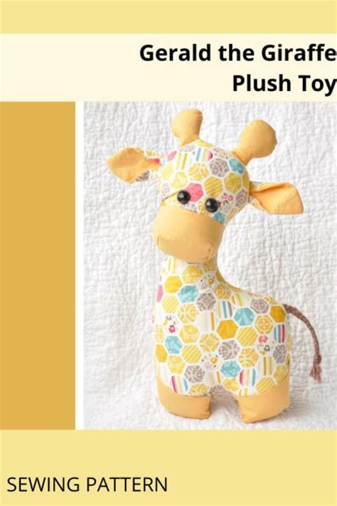 Gerald the Giraffe Plush Toy sewing pattern - Sew Modern Kids