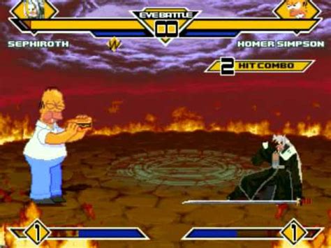 MUGEN: Sephiroth vs Homer Simpson - YouTube