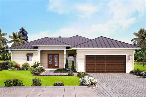 Lovely 3-Bed One-Story House Plan with Covered Lanai - 86071BW | Architectural Designs - House Plans