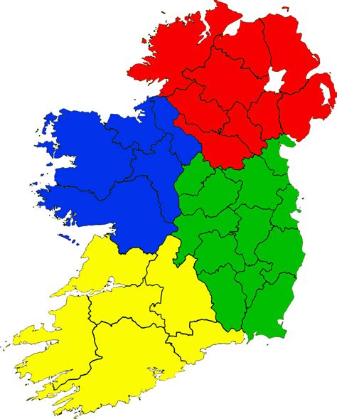 Collection Of Free Eire Clipart Simple Download - Map Of Ireland Provinces - Png Download - Full ...