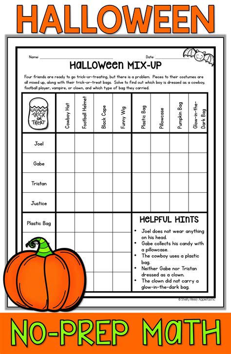 Halloween Math Activities For Elementary