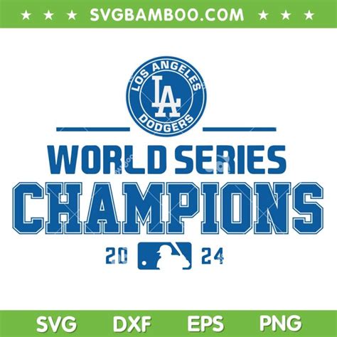 Dodgers Baseball World Series Champions 2024 SVG