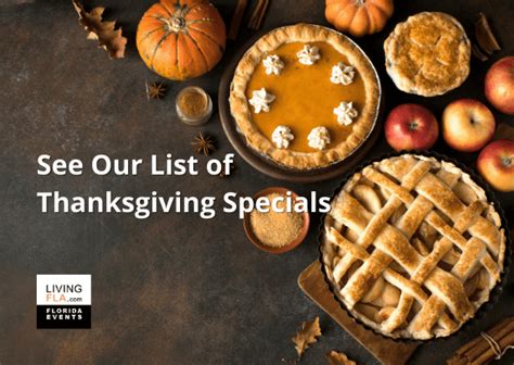 Thanksgiving Dinner Specials for Delivery, Dine In and Takeout. - LivingFLA.com