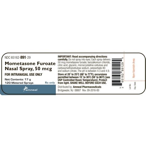 MOMETASONE FUROATE 50MCG - RX Products