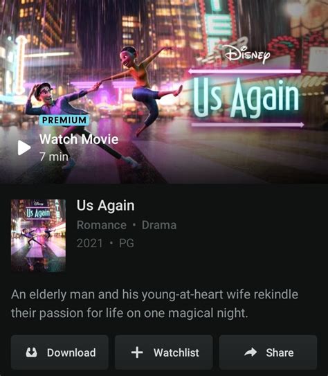 Us Again (Short Film) now streaming on Disney+ Hotstar : r/DisneyPlusHotstar