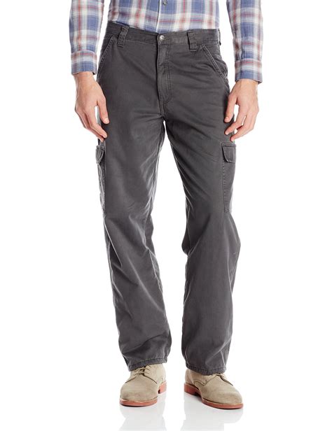 Wrangler - Mens Pants Deep 34X32 Cargo Fleece-Lined Low-Rise 34 ...