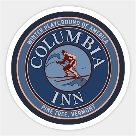 Columbia Inn - Pine Tree Vermont variant - White Christmas - Sticker ...