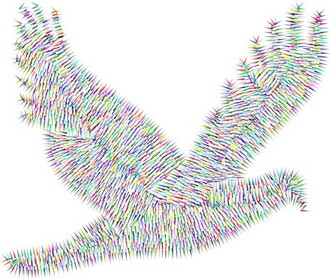 Clipart - Prismatic Abstract Peace Dove