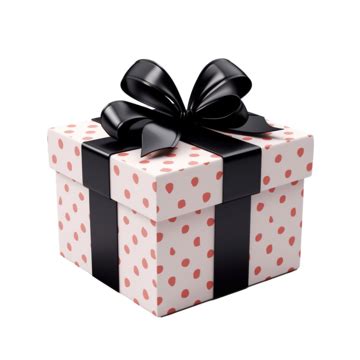 Valentine Gift Box With Black Bow, Ribbon Box, Present, Present Box PNG Transparent Image and ...