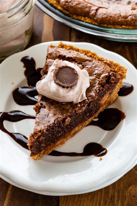 Chocolate Chess Pie with graham cracker crust - Crazy for Crust