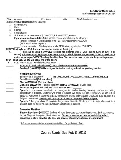 6th-grade-subject-selection-- ... Doc Template | pdfFiller