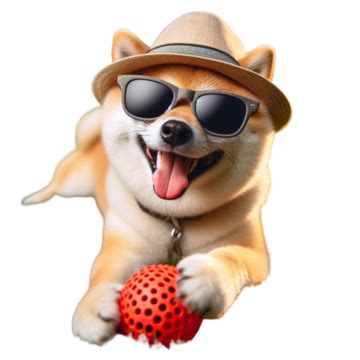 Funny Dog With Ball, Animal, Dog, Cartoon PNG Transparent Image and Clipart for Free Download