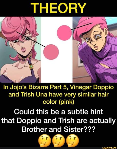 In Jojo's Bizarre Part 5, Vinegar Doppio and Trish Una have very ...