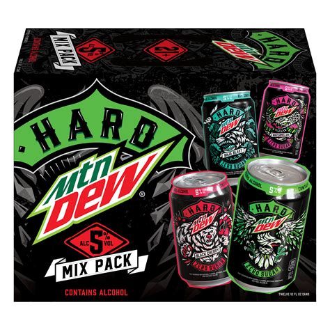 Hard Mountain Dew Zero Sugar Malt Beverage Variety Pack, 12