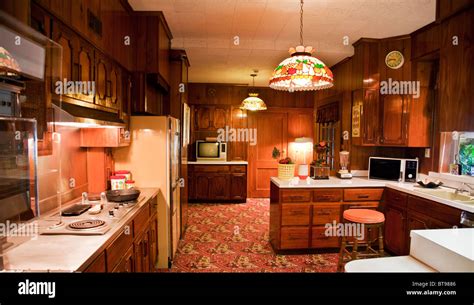 Elvis Presley's Kitchen at Graceland, Memphis, Tennessee, USA Stock ...