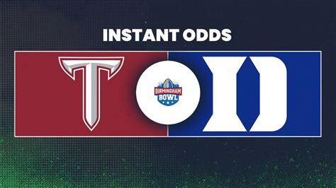 Birmingham Bowl Odds: Troy vs Duke Lines, Spread, Schedule