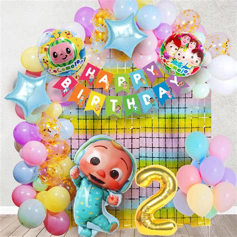 Buy Cocomelon® Theme Birthday Decorations - 56Pcs Cocomelon Birthday Decoration Items for Girls ...