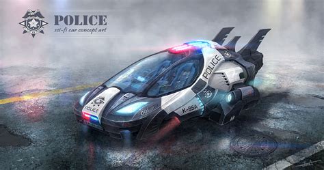 ArtStation - Sci-fi future city -police car