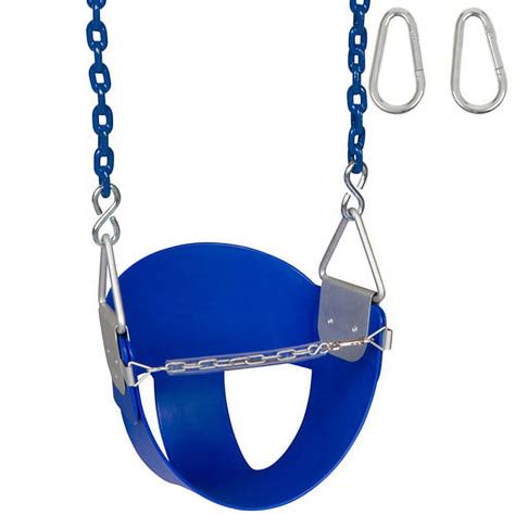 Swing Set Stuff Inc. Highback Half Bucket with 5.5 Ft. Coated Chains ...